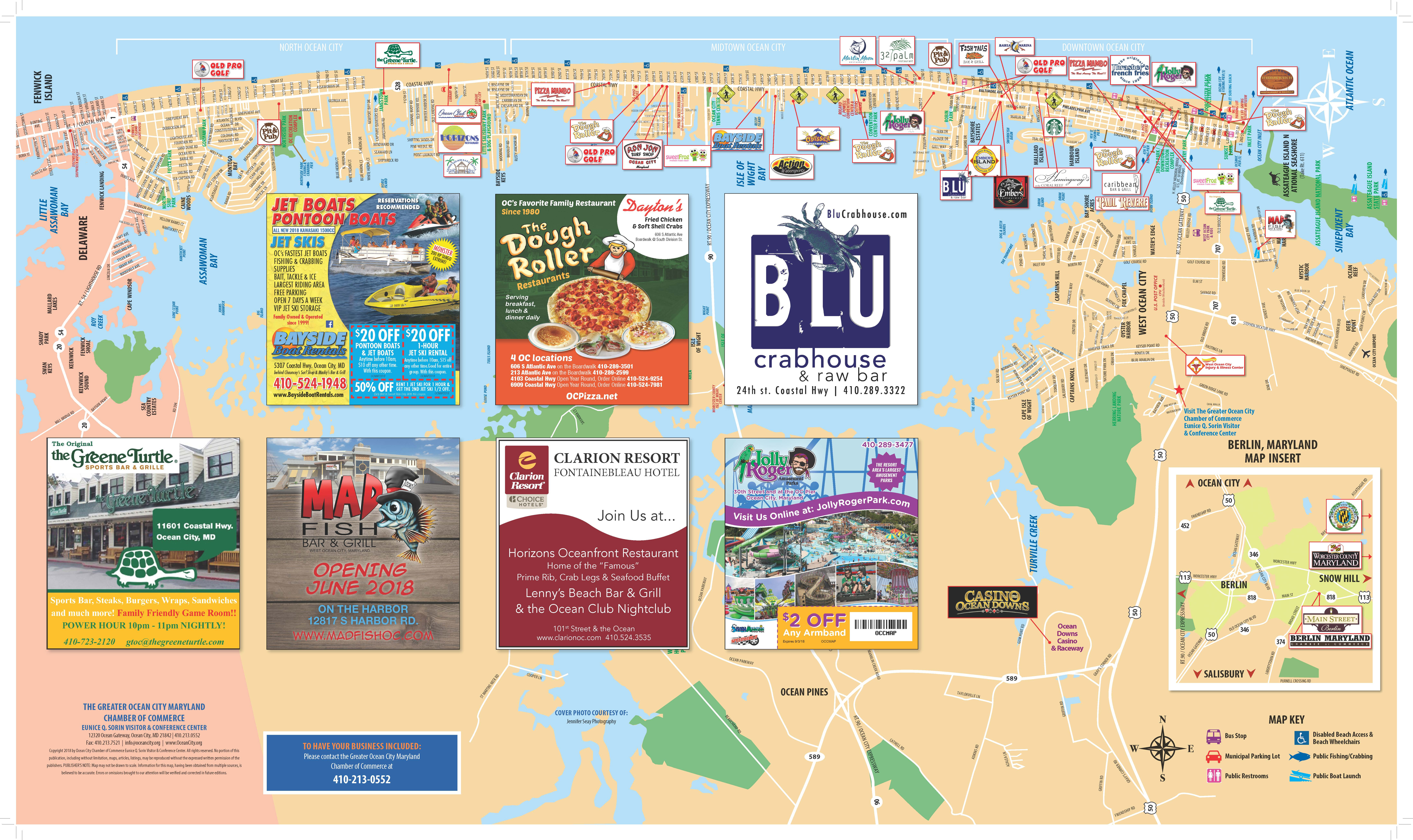 Local Maps | Ocean City Md Chamber Of Commerce - Printable Local Maps