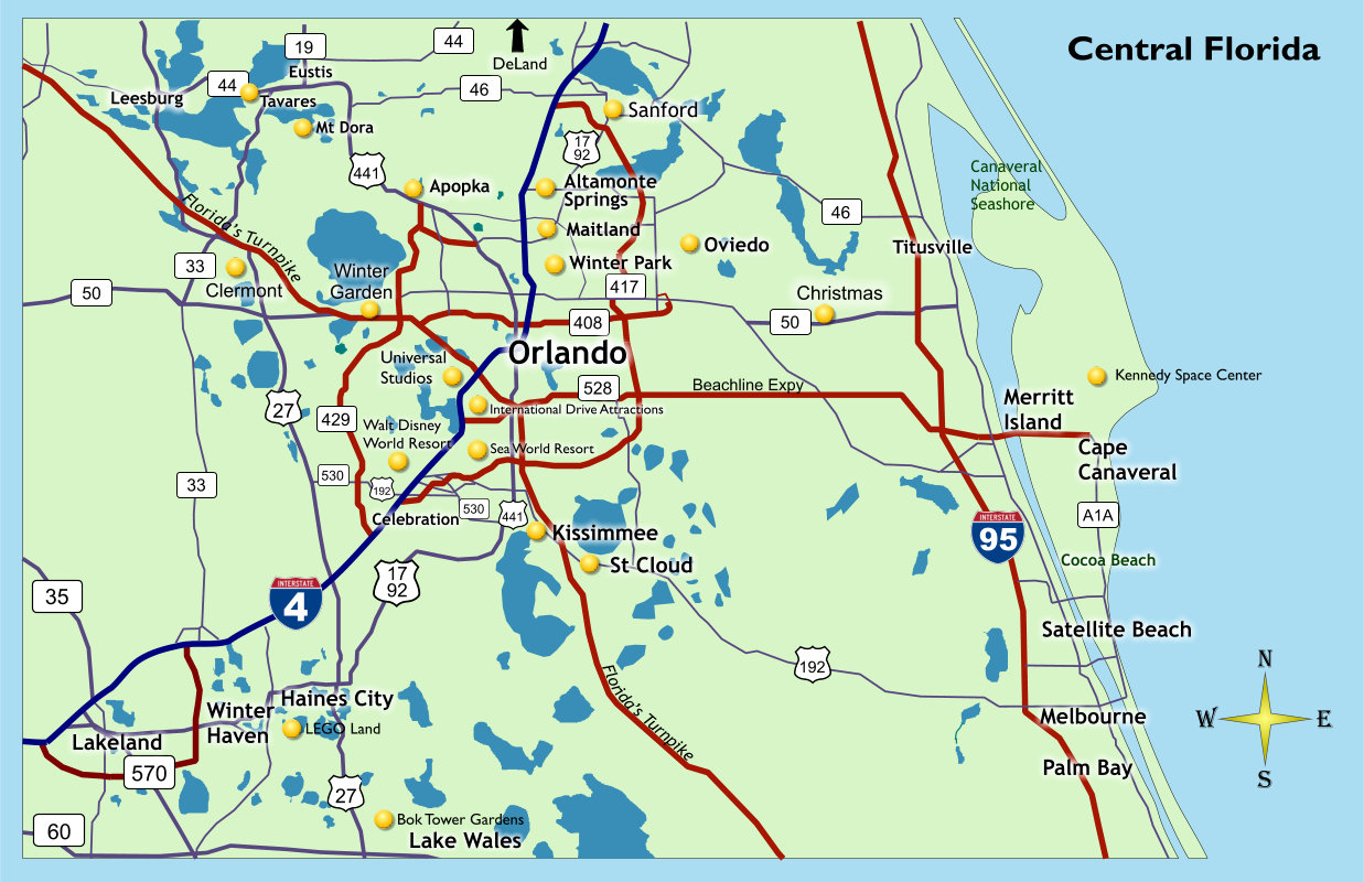 Location - Qgo Places - Central Florida Attractions Map