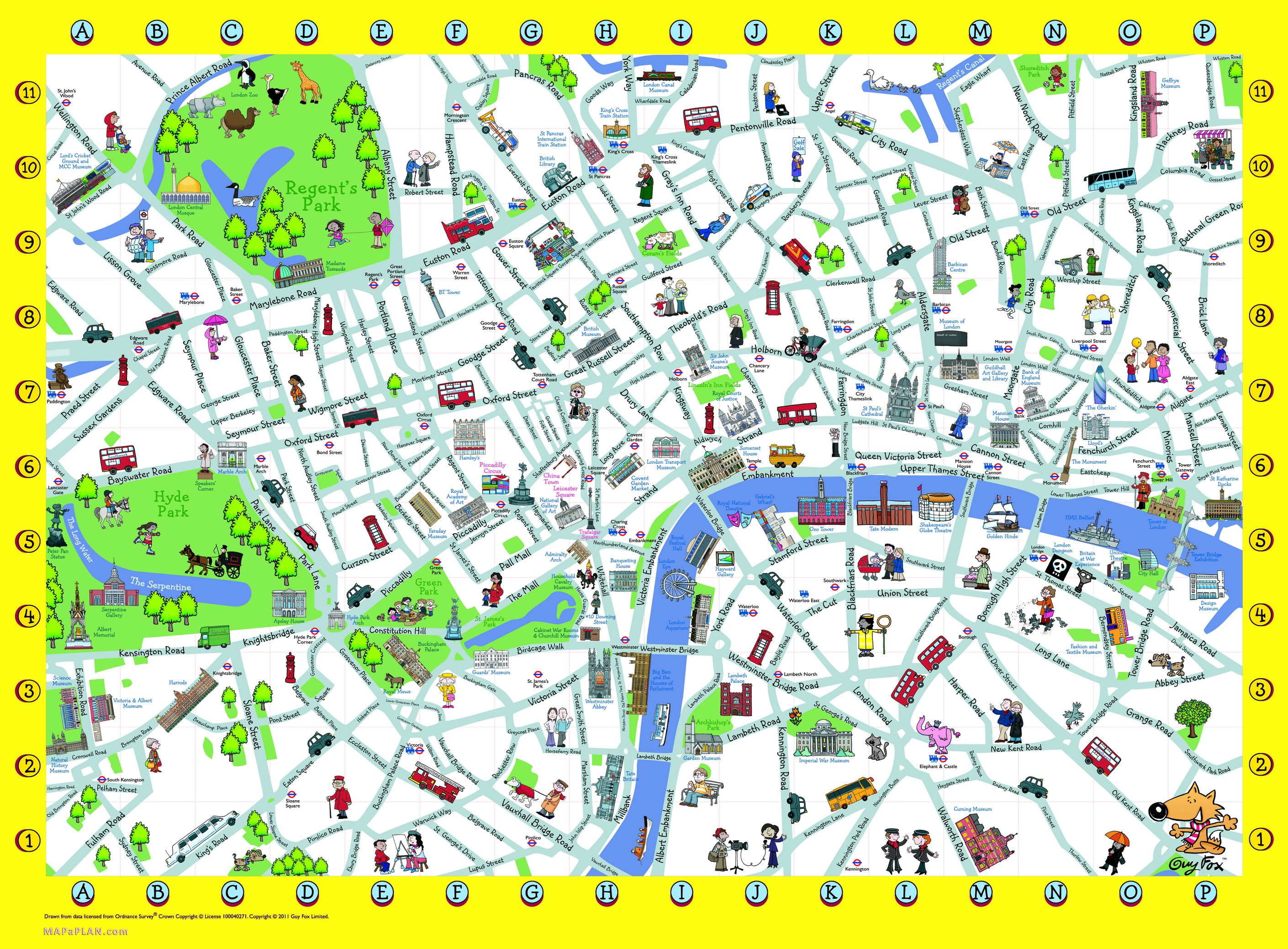 London Detailed Landmark Map | London Maps - Top Tourist Attractions - Printable Children&amp;amp;#039;s Map Of London
