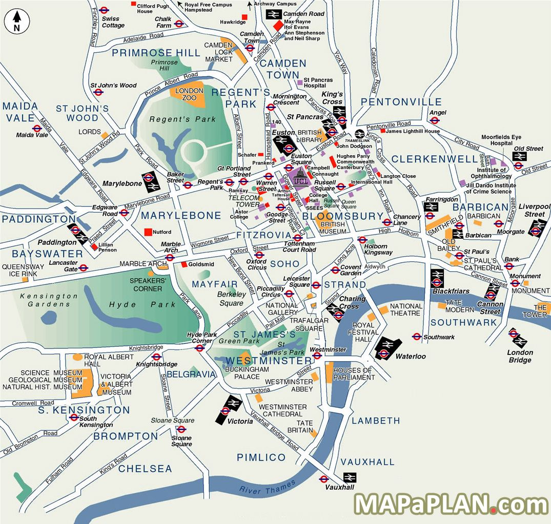 London Maps - Popular Destination Spots Free Printable Top Tourist - London Tourist Map Printable