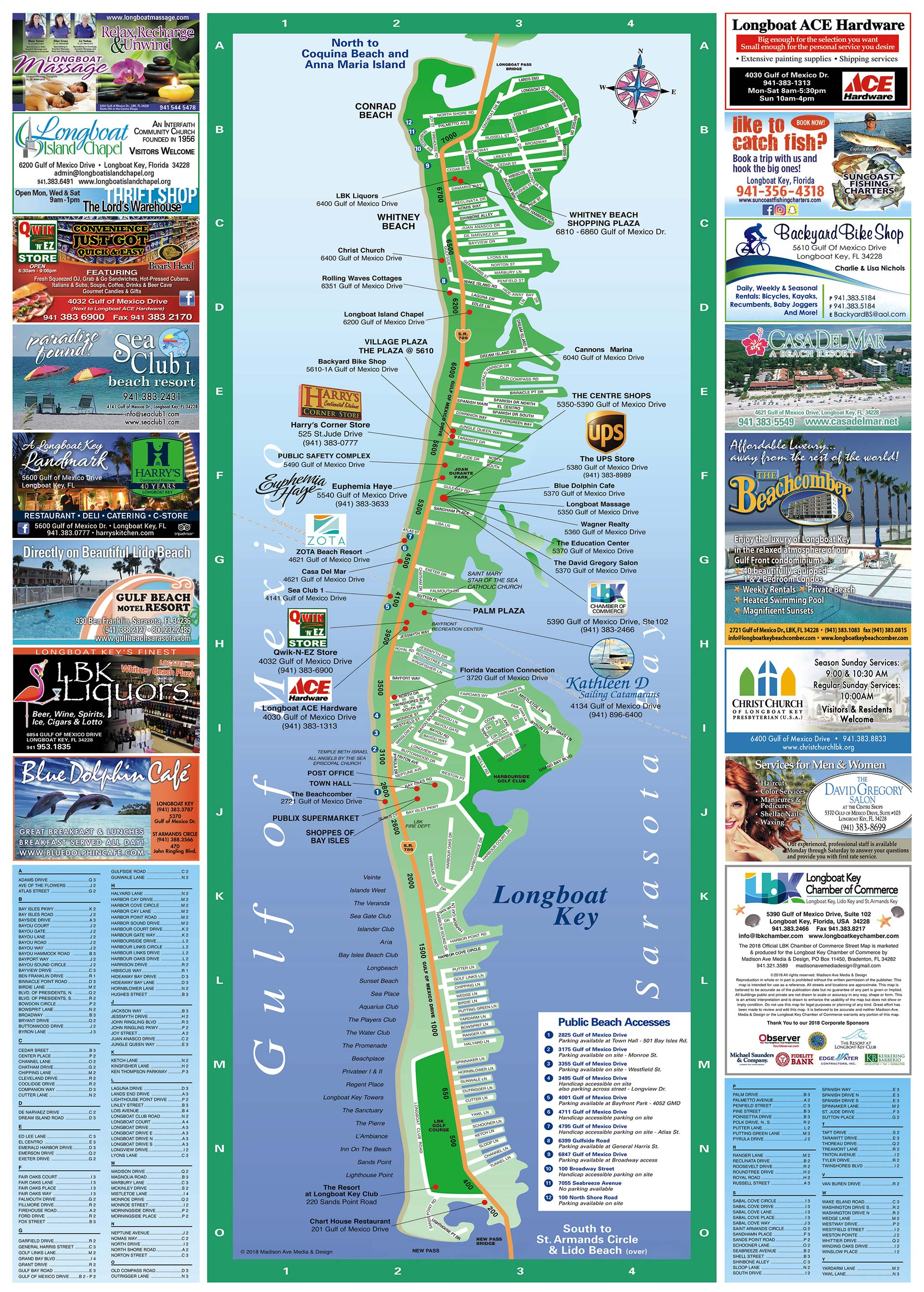 Longboat Key Map | Longboat Key Chamber Of Commerce - Longboat Key Florida Map