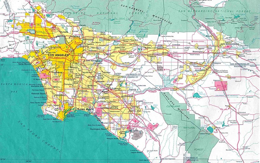 Los Angeles California Zip Code Map Printable Maps List Of Districts
