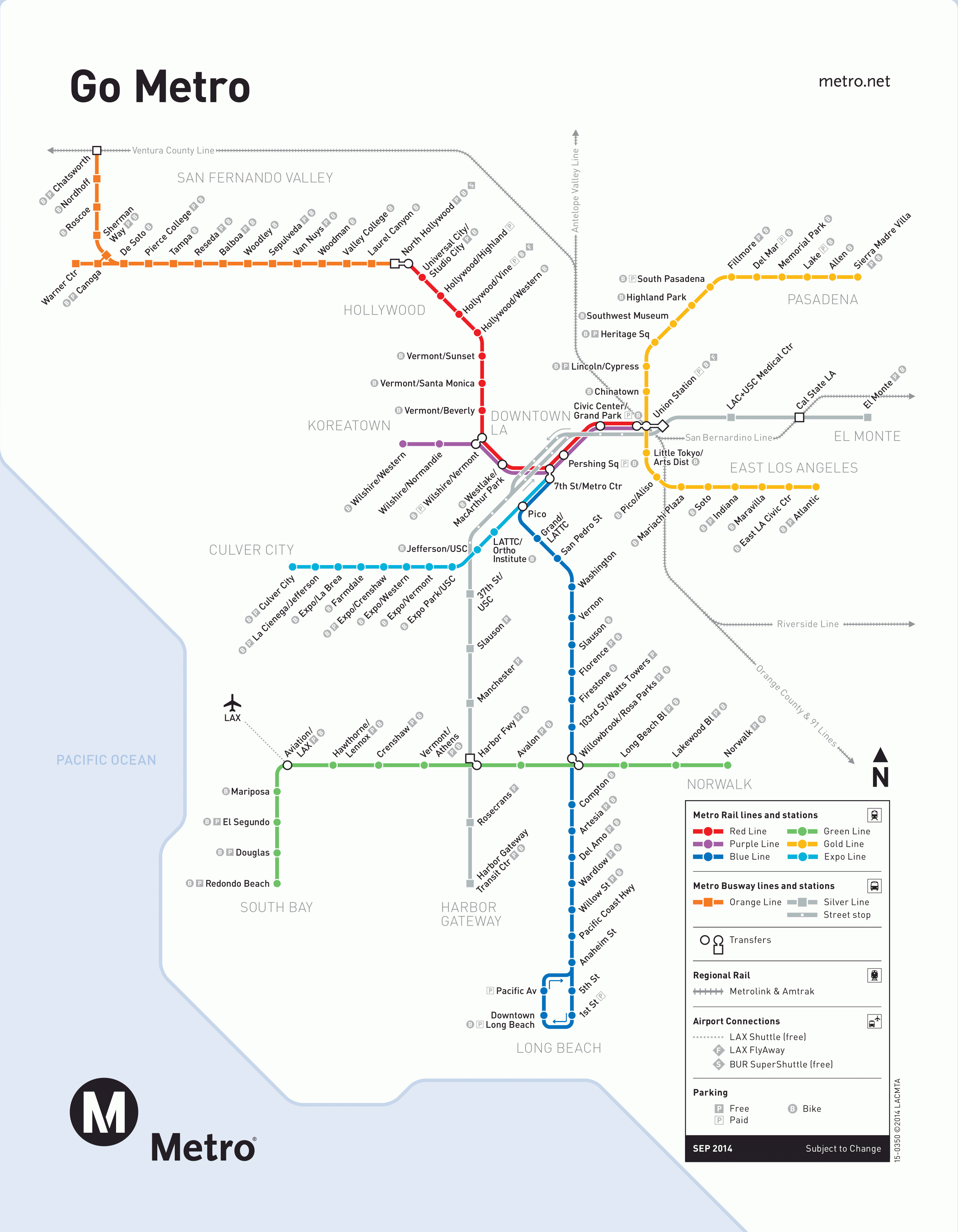 Los Angeles Metro Map - Google Search | Travel - Getting Around La - California Metro Rail Map