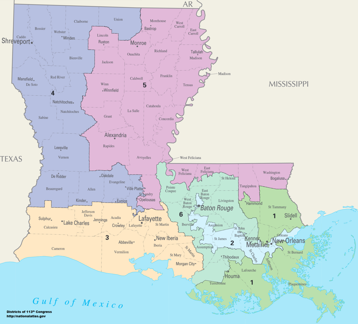 Louisiana&amp;#039;s Congressional Districts - Wikipedia - Texas 2Nd Congressional District Map