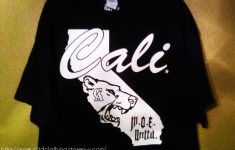 M.o.e. Unltd. Clothing | Cali Men's Black/white T-Shirt 2Xl-5Xl - California Map Shirt