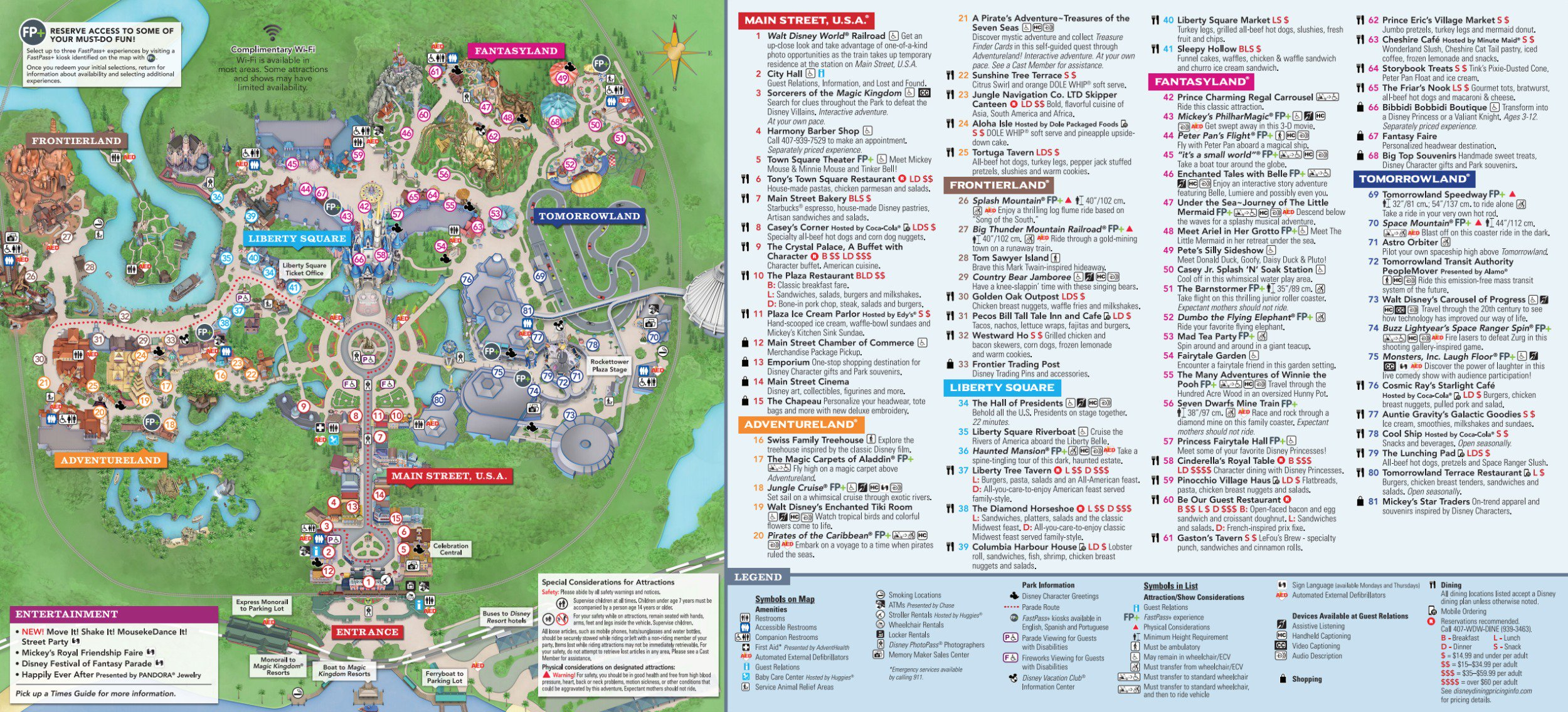 Magic Kingdom Park Map - Walt Disney World - Disney World Florida Map