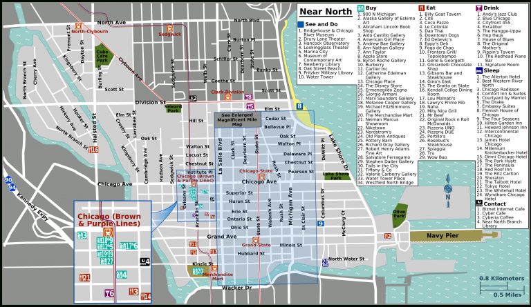 Magnificent Mile Map Sea Level Map - Magnificent Mile Map Printable 