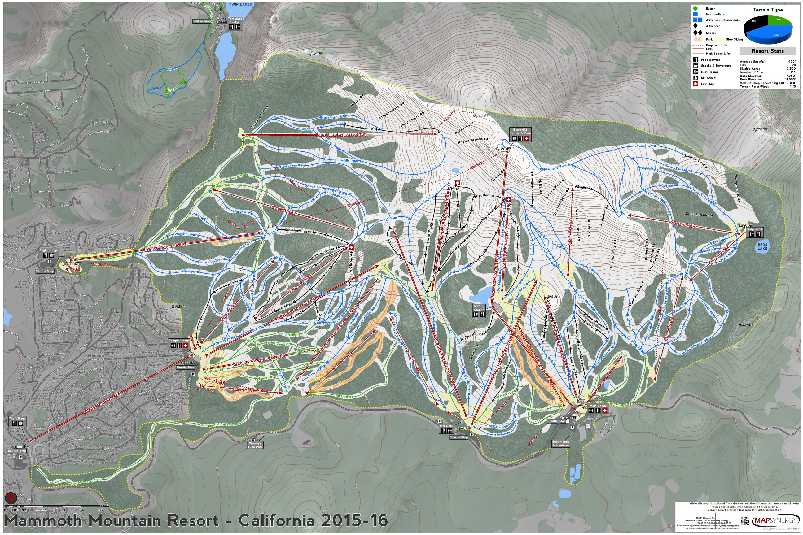 Mammoth Mountain Skimap Mammoth California Map Printable Maps