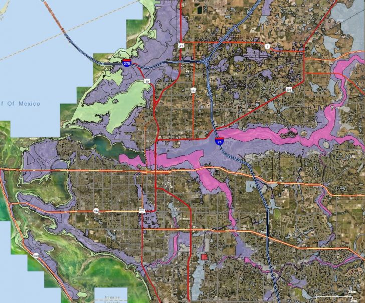 Manatee Flooding Concerns Both Commissioners And Residents Wusf News Fema Flood Zone Map Sarasota County Florida 728x605 