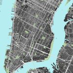 Manhattan Map Print, Lower Manhattan New York City Street Map Art   Printable Map Of Lower Manhattan Streets
