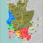 Map Defining Major Districts Of San Diego   Where Is San Diego California On A Map