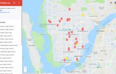 Map Lists Holiday Light Displays Throughout Cape Coral - Map Of Florida Including Cape Coral
