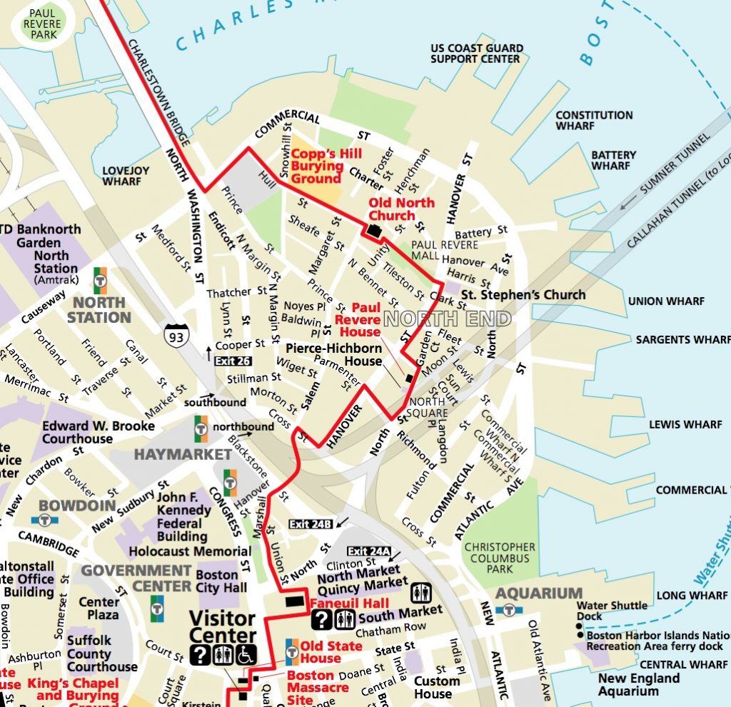 Map Northendboston Printable Map Of Downtown Boston 1 1024x990 