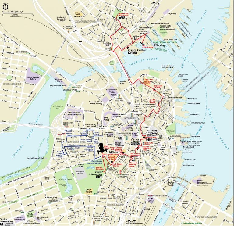 Map Northendboston Printable Map Of Downtown Boston Printable Maps