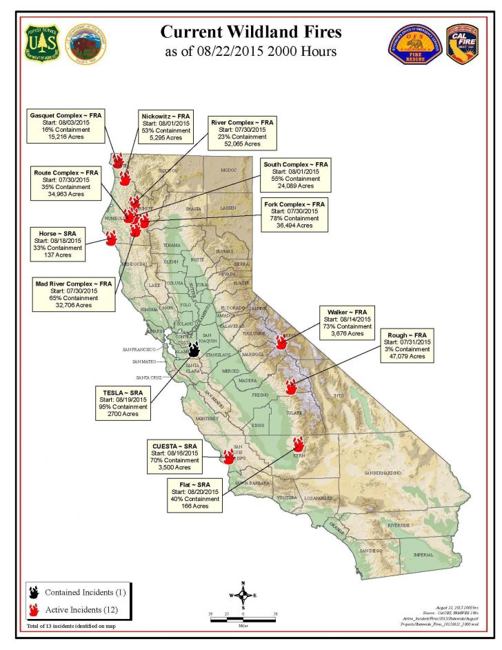 California Fires Update Map