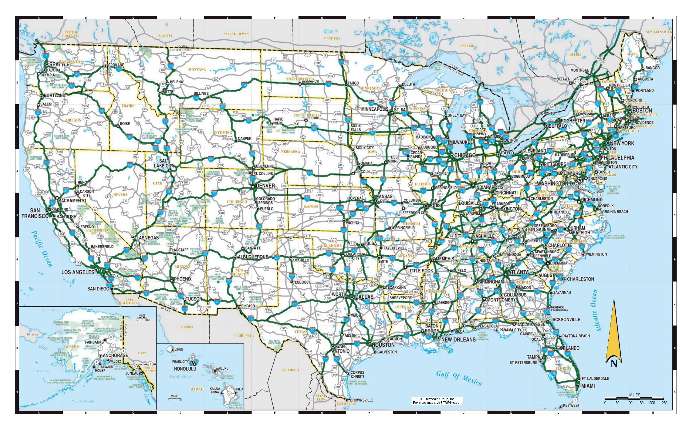 Map Of California Highways And Freeways Free Printable Us Road Map - Printable Road Maps By State