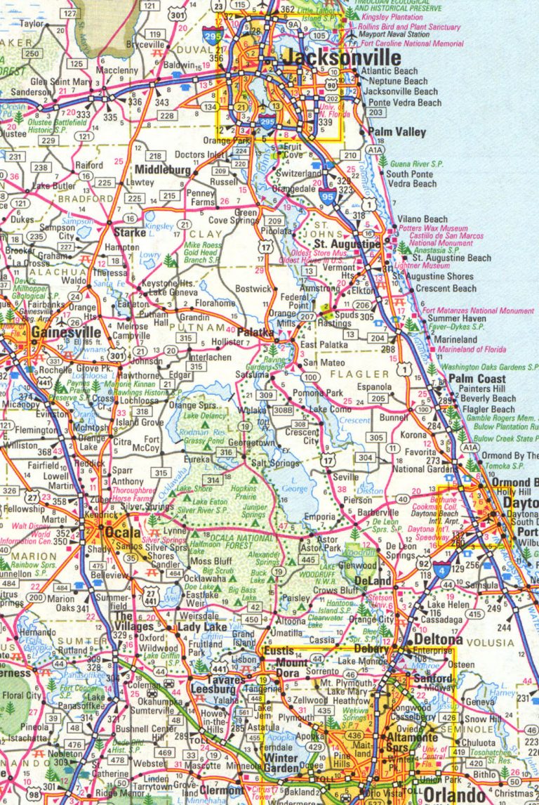 Map Of Central And Northeast Florida Map Of Central Florida 768x1146 