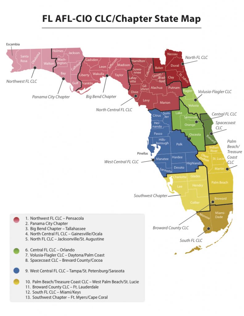 Central Florida Map By County - 2024 Schedule 1