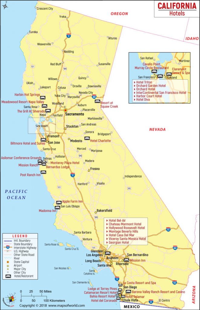 Map Of Claremont California - Klipy - California Hotel Map - Printable Maps