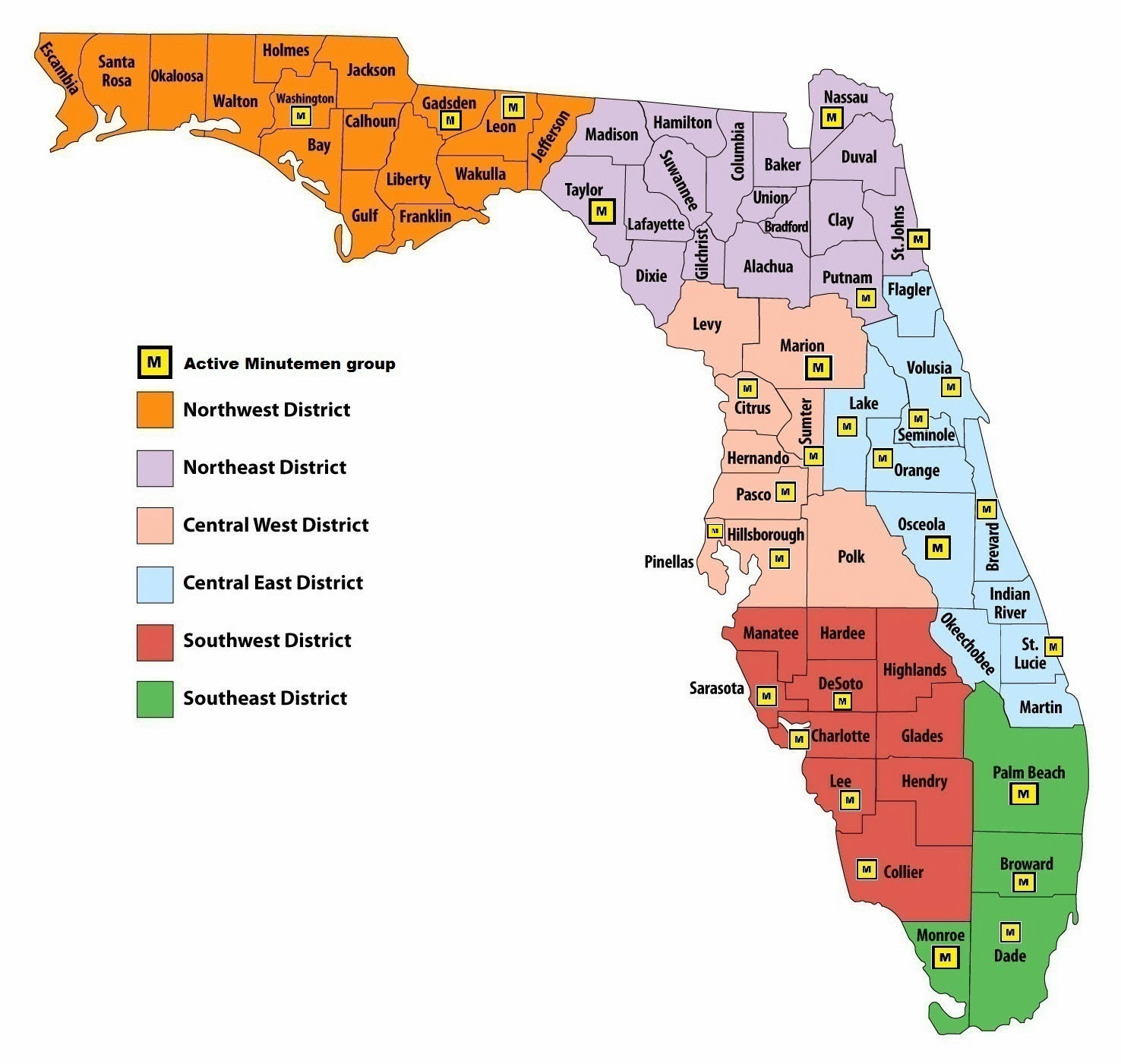 List of: All Counties in Florida