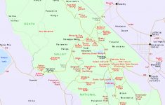 Map Of Death Valley National Park, California/nevada - National Parks In Southern California Map