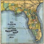 Map Of Florida: 3 Leading Winter Resort Hotels, 1885   Florida Map Hotels