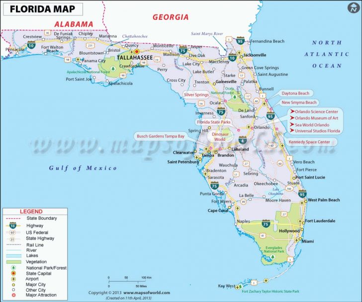Florida Gulf Coastline Map
