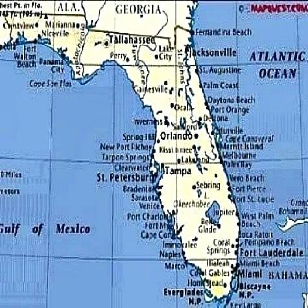 Map Of Florida Gulf Side Crafty Inspiration Ideas - World Map - Map Of Florida Beaches Gulf Side