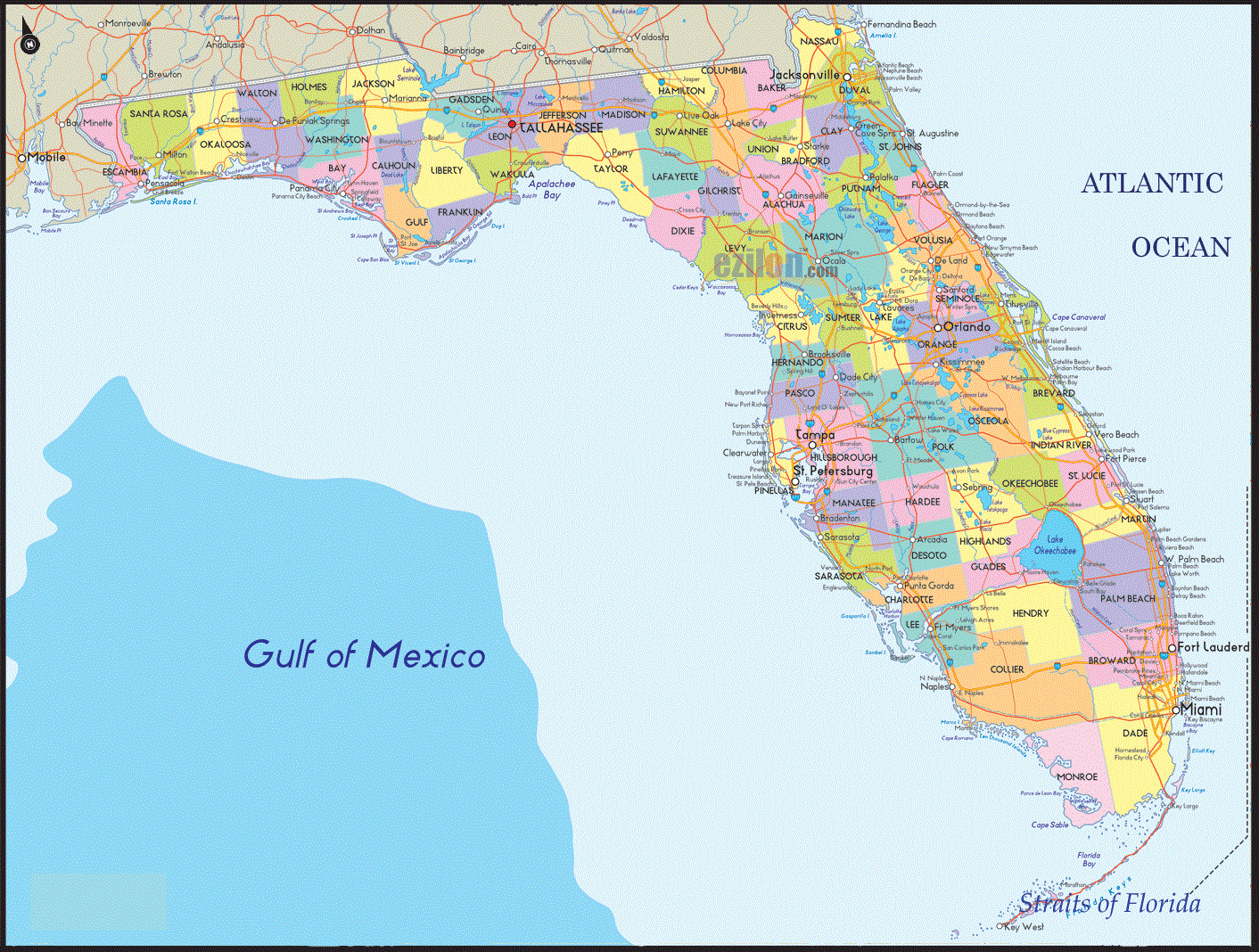 Map Of Florida - I Want A Map Of Florida