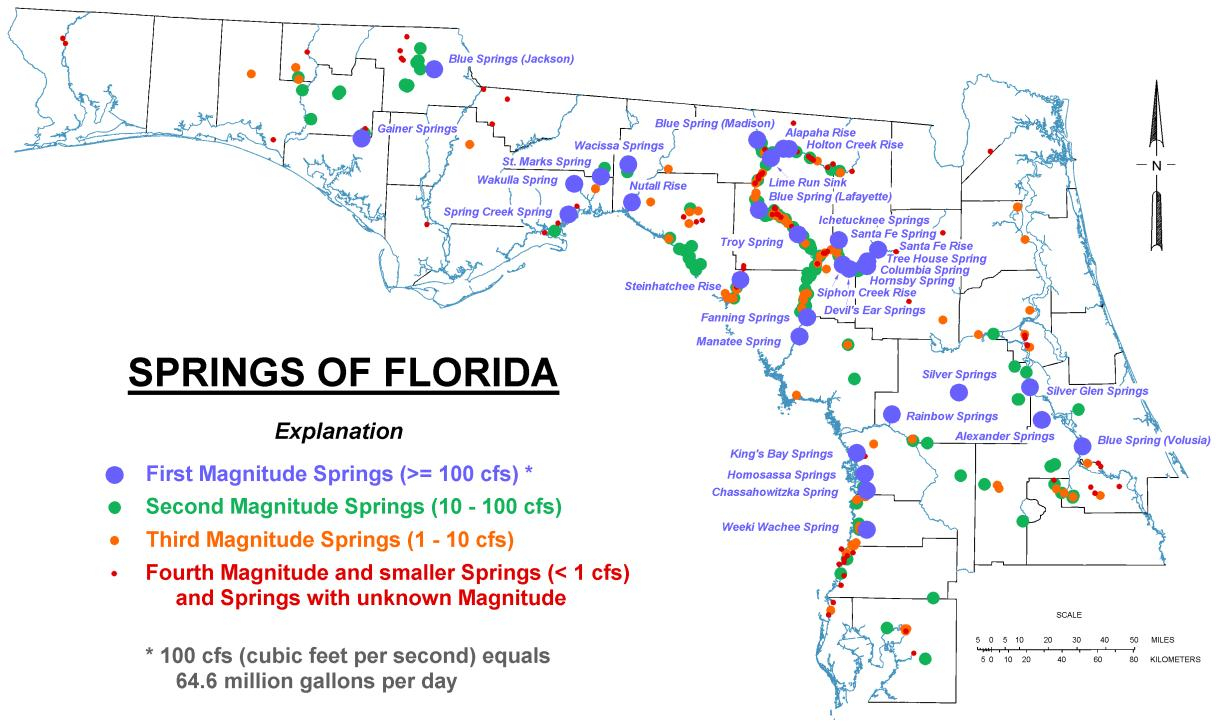 Map Of Florida Springs | Download Them And Print - Florida Springs Map