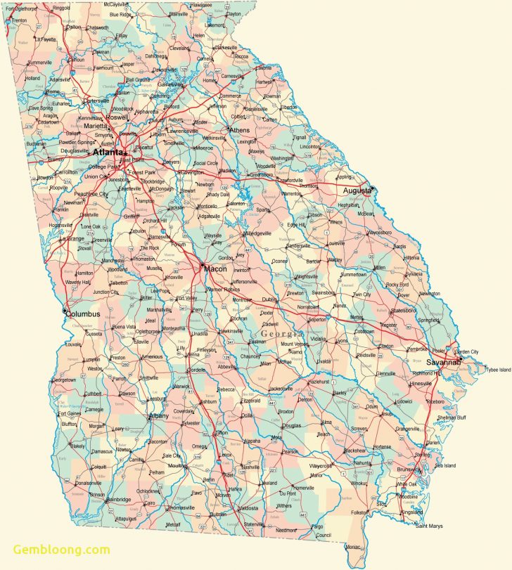 Road Map Of Georgia And Florida