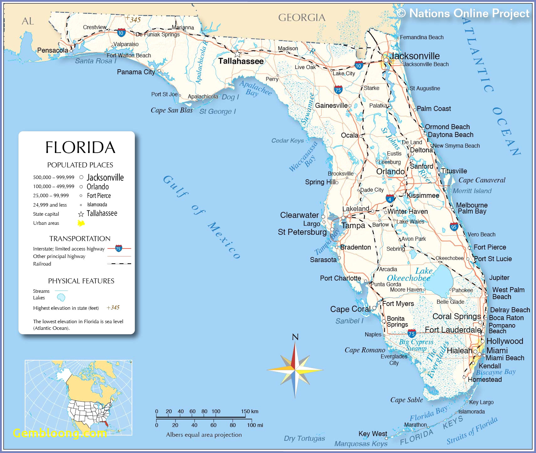 Map Of Gulf Coast Cities | Sitedesignco - Florida Gulf Coast Beaches Map