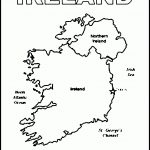 Map Of Ireland Coloring Page Coloring Pages For Kids Pinterest   Printable Black And White Map Of Ireland