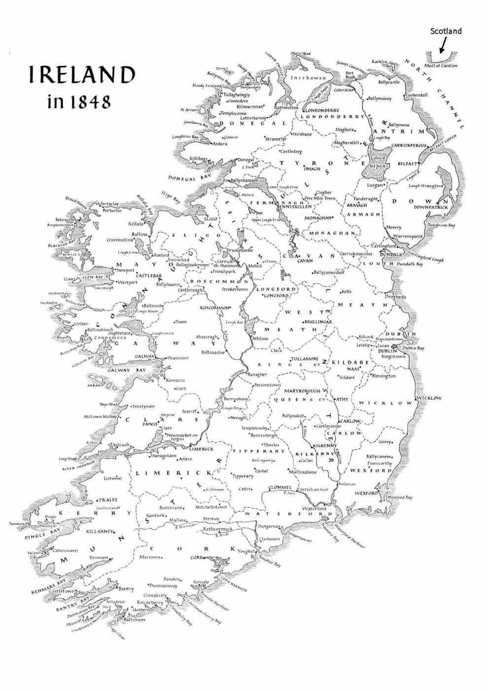 Map Of Ireland Counties Printable – Uk Map - Printable Black And White Map Of Ireland