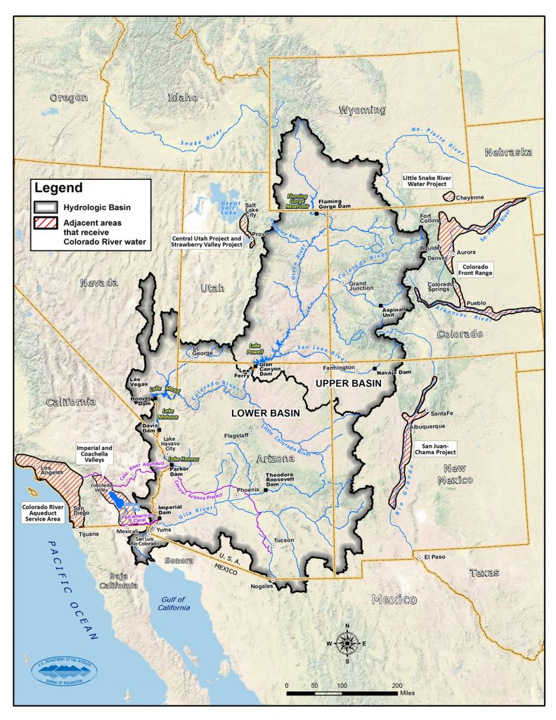 Map Of Las Vegas And California Printable En California Reservoirs ...