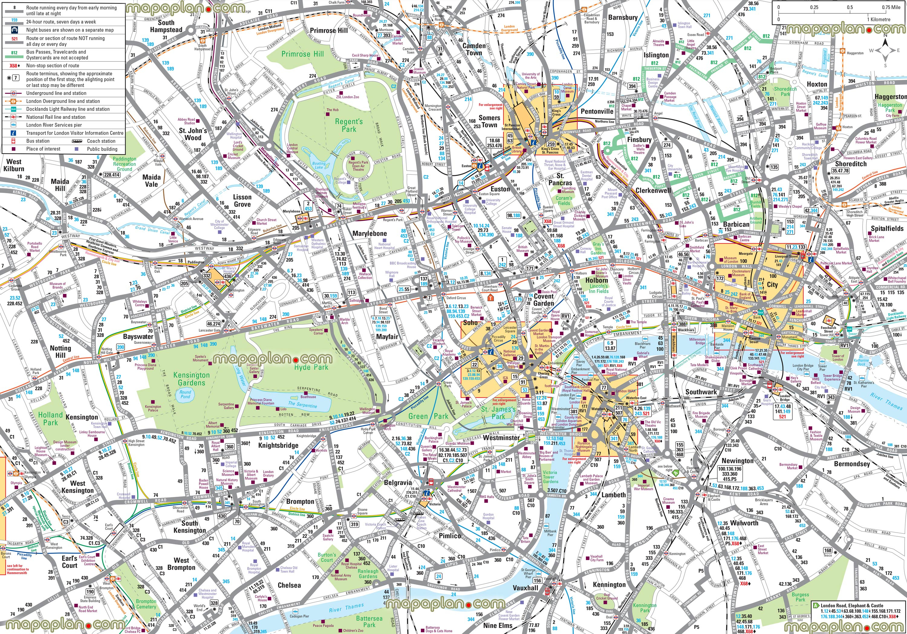 Map Of London With Tourist Attractions Download Printable Street Map - Printable Street Maps