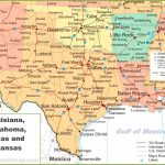 Map Of Louisiana, Oklahoma, Texas And Arkansas   Map Of Oklahoma And Texas Together