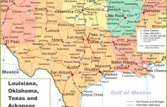 Map Of Louisiana, Oklahoma, Texas And Arkansas - Map Of Oklahoma And Texas Together