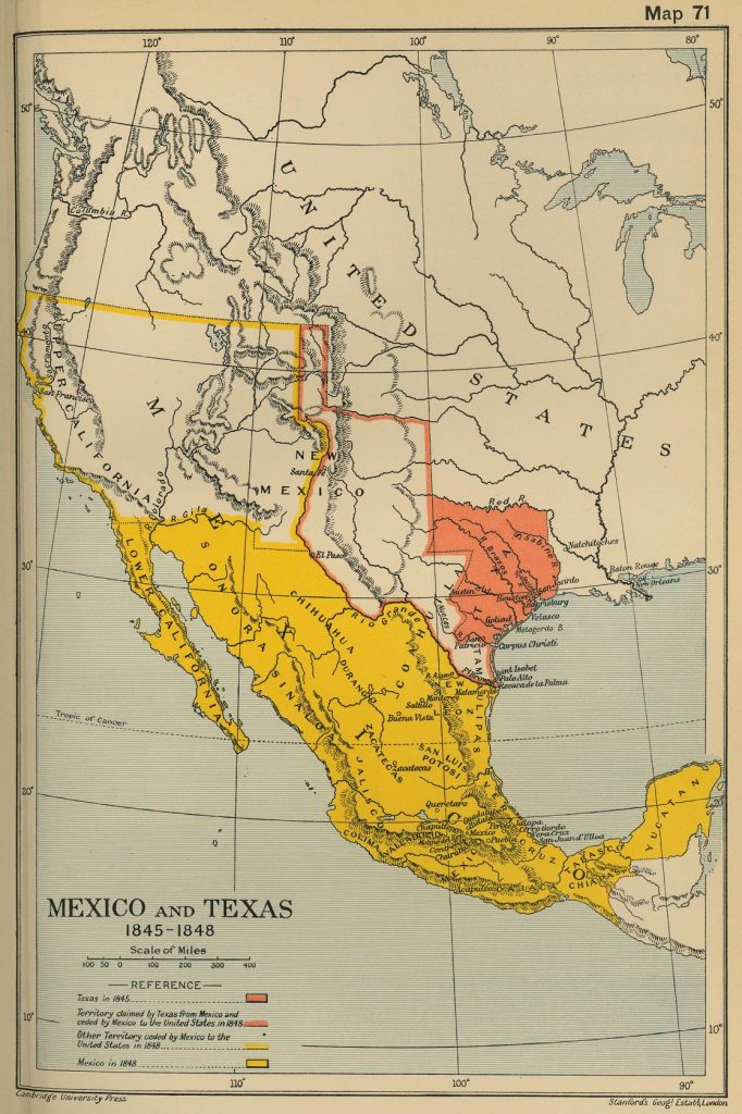 Map Of Mexico And Texas 1845-1848 - Texas Map 1846 | Printable Maps