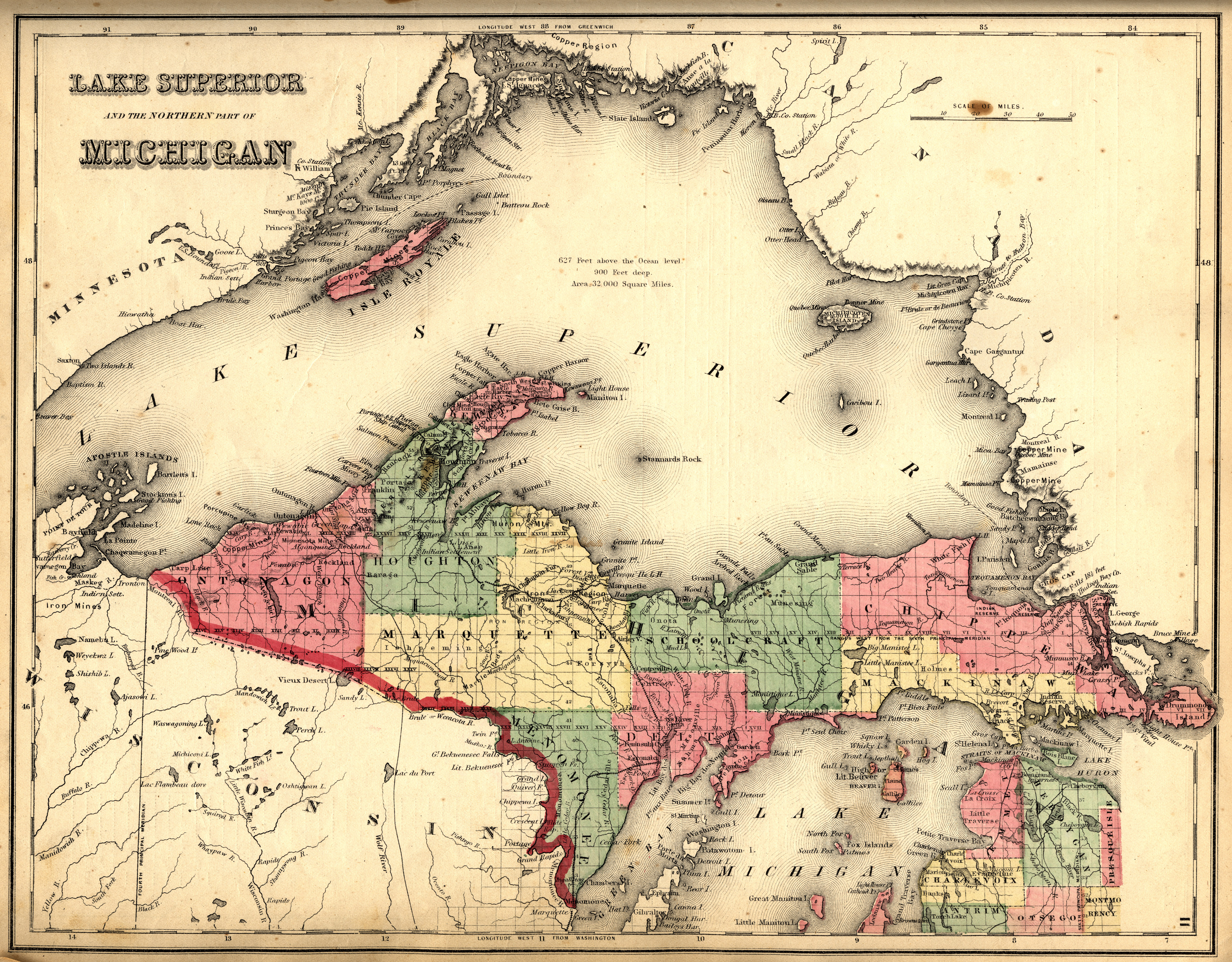Map Of Michigan Upper Peninsula And Travel Information | Download - Printable Upper Peninsula Map
