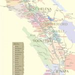Map Of Napa Valley, California With All Of The Wineries Marked   Napa Valley California Map