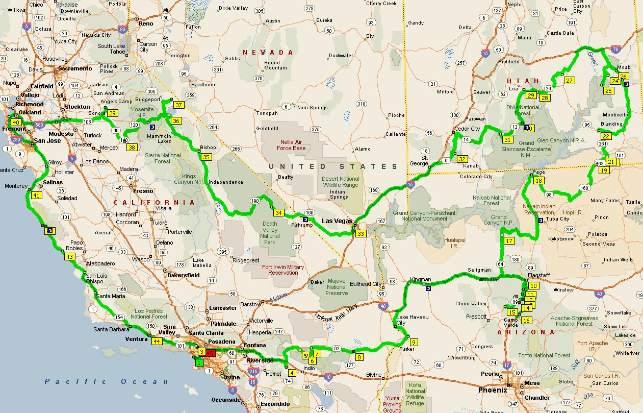 Map Of Nevada California Road Map California Arizona Map High - California Nevada Arizona Map