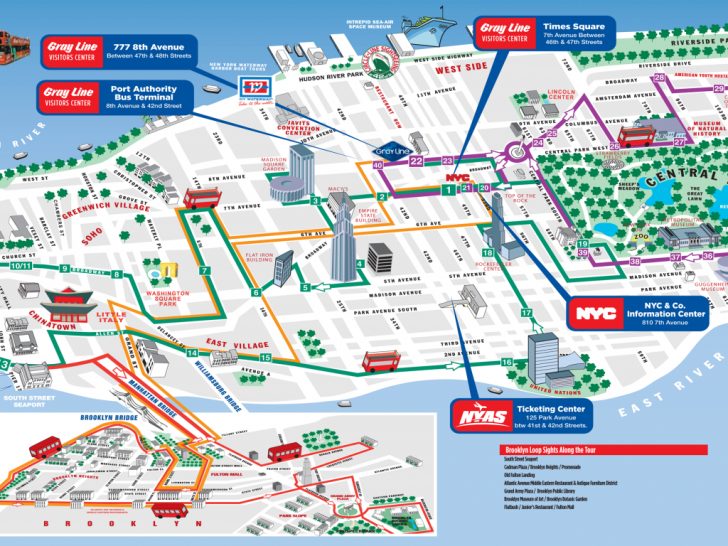 Map Of New York With Attractions New York City Map For Tourists New ...