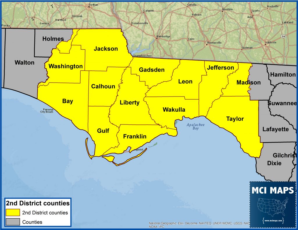 Map Of North Florida Counties And Travel Information | Download Free ...