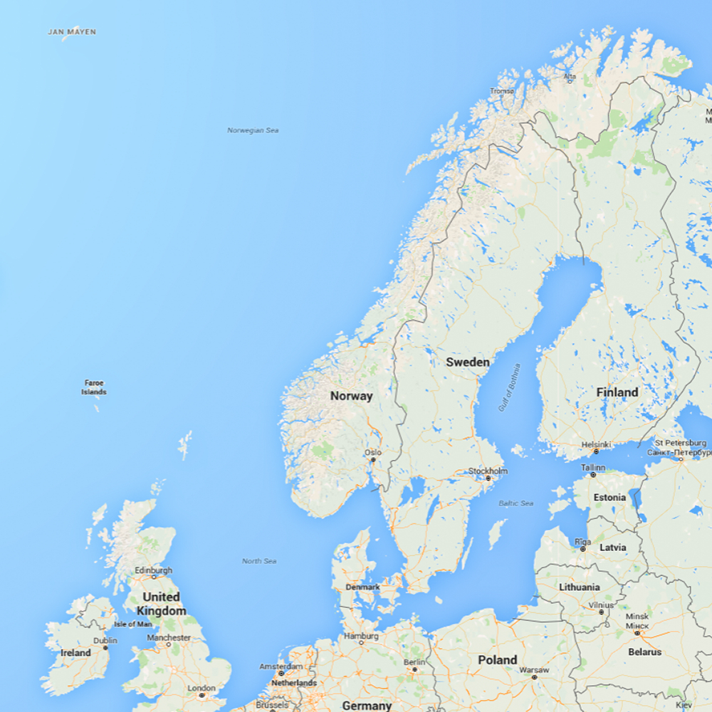 Map Of Norway - Printable Map Of Norway