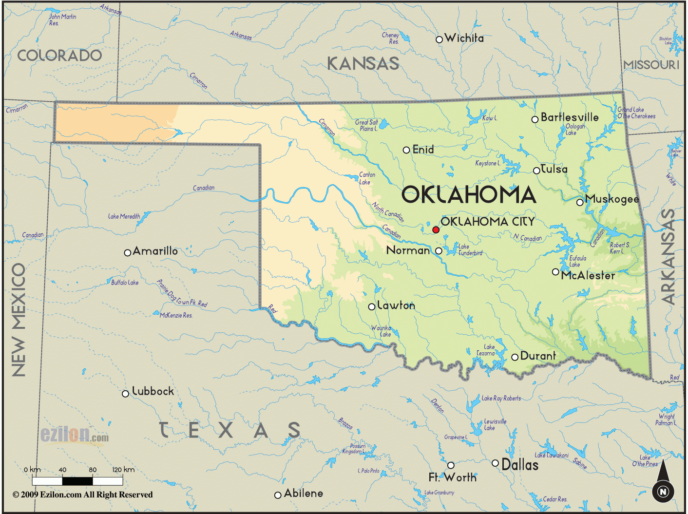 Map Of Oklahoma - 5.13.sayedbrothers.nl • - Road Map Of Texas And Oklahoma