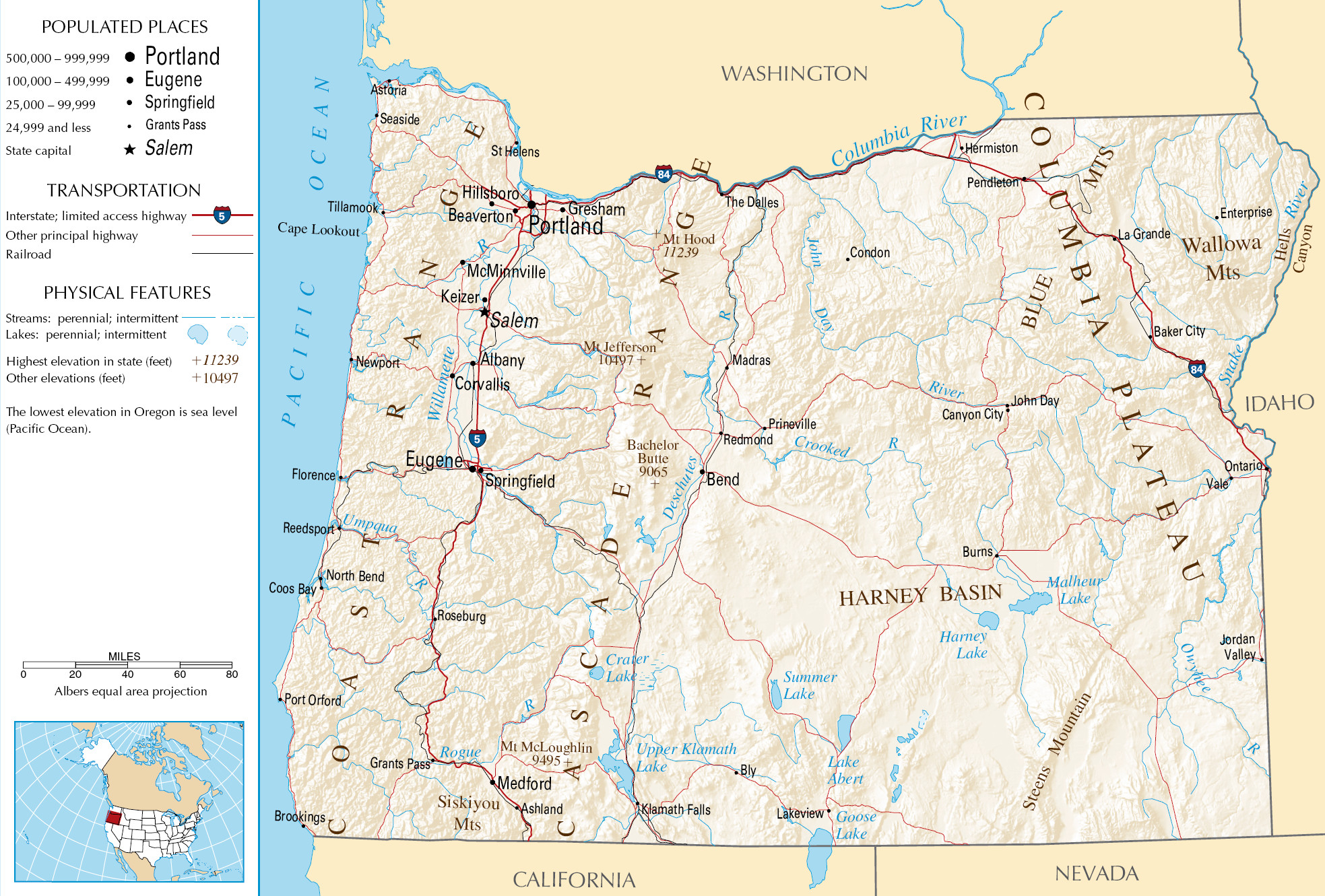 Map Of Oregon And California Border Printable Maps Oregon - California Oregon Border Map
