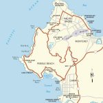 Map Of Pacific Coast Through Monterey And Carmel. | Campgrounds And   Central California Beaches Map