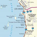 Map Of Pacific Coast Through Southern California. | Southern   Map Of California And Mexico Coast