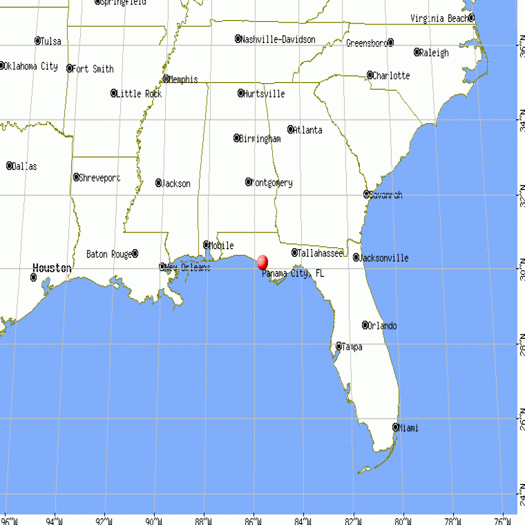 Map Of Panama City Florida Area - Link-Italia - Panama Florida Map